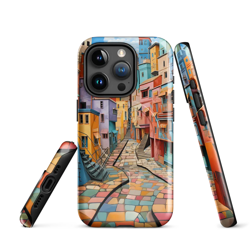 Vibrant Cityscape: A Kaleidoscope of Colors | Phone Case |  15 Pro | MagSafe® Tough Case | Glossy