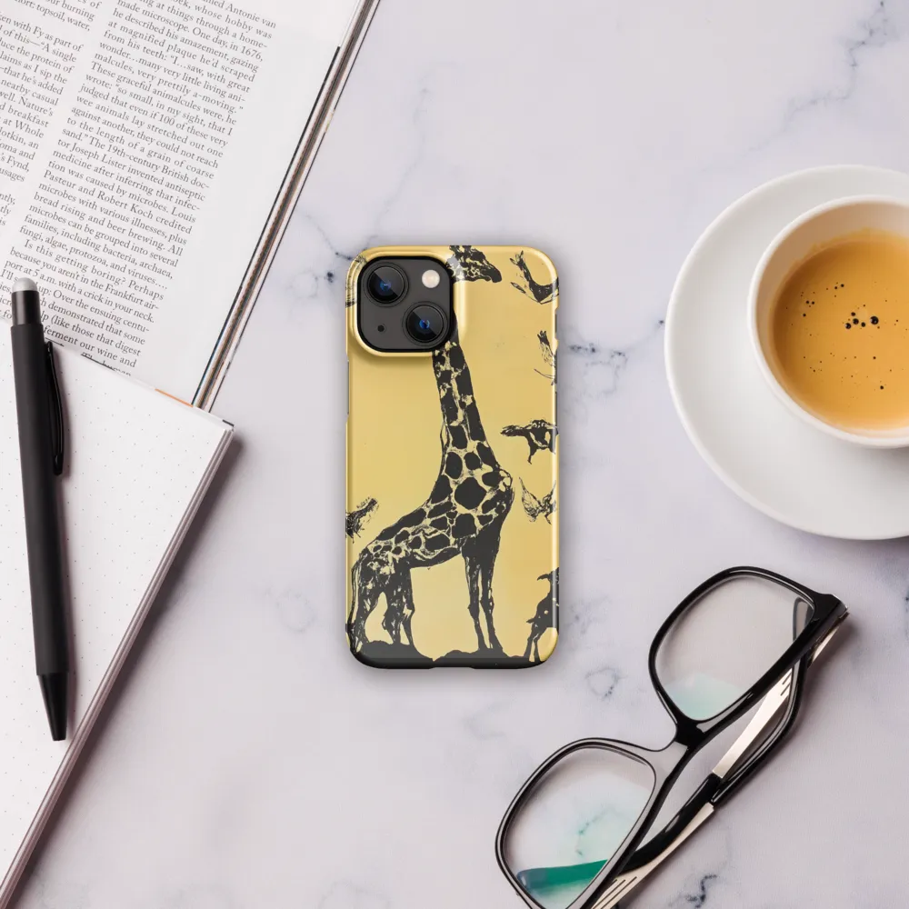 Whimsical Harmony of Giraffe and Birds