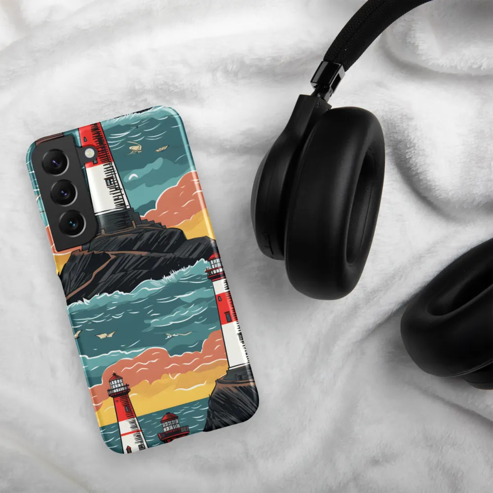 Lighthouses in a Whimsical Ocean | Phone Case |  S22 | Snap Case | Matte