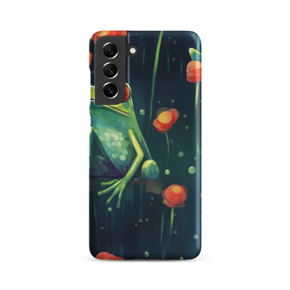 Playful Frogs in a Lush Pond