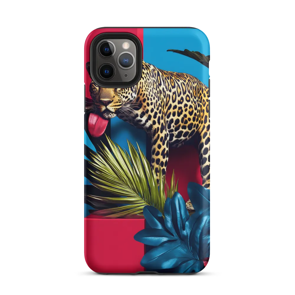 Playful Leopard in Vibrant Paradise