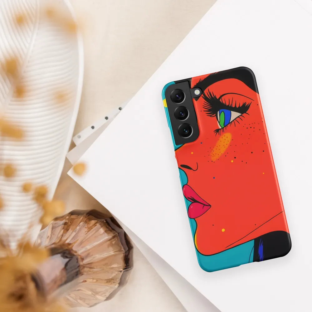 Vibrant Feminine Profile in Pop Art