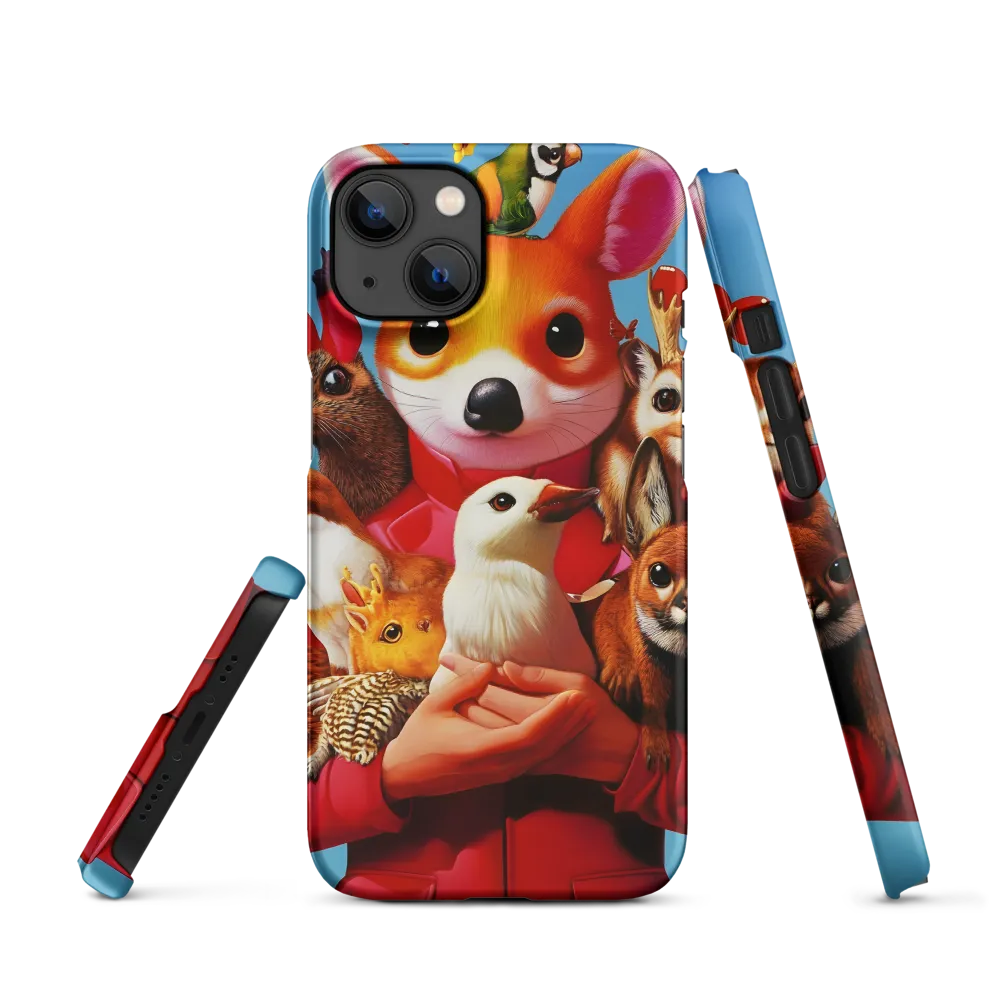 Harmony in Whimsy: A Modern Animal Ensemble | Phone Case |  13 | Snap Case | Matte