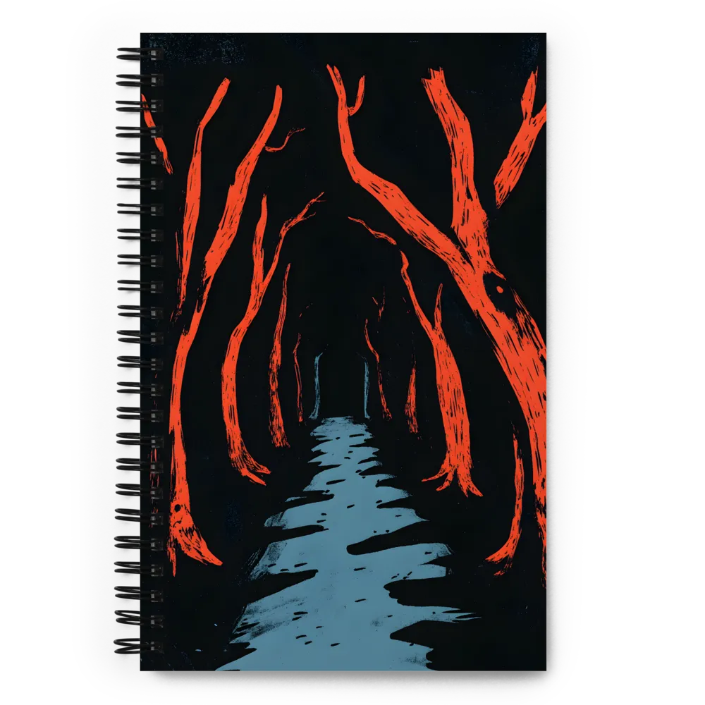 Whispers of the Crimson Forest | Spiral Notebook