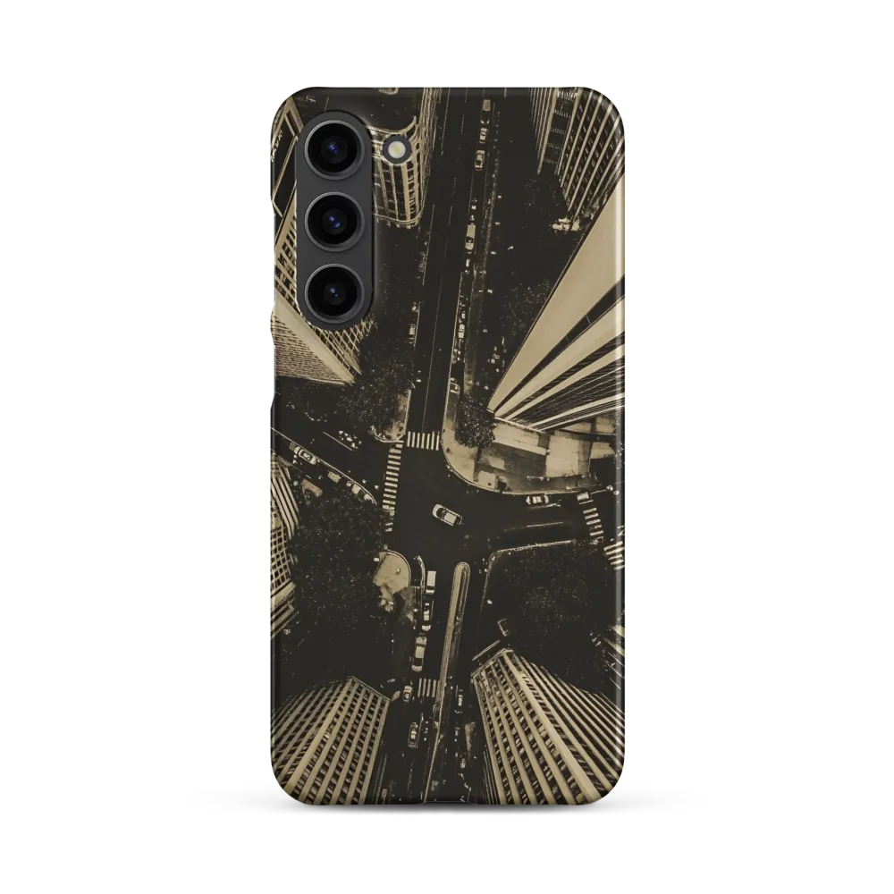 Urban Symphony: Aerial Perspective of City Life | Phone Case |  S23 Plus | Snap Case | Matte