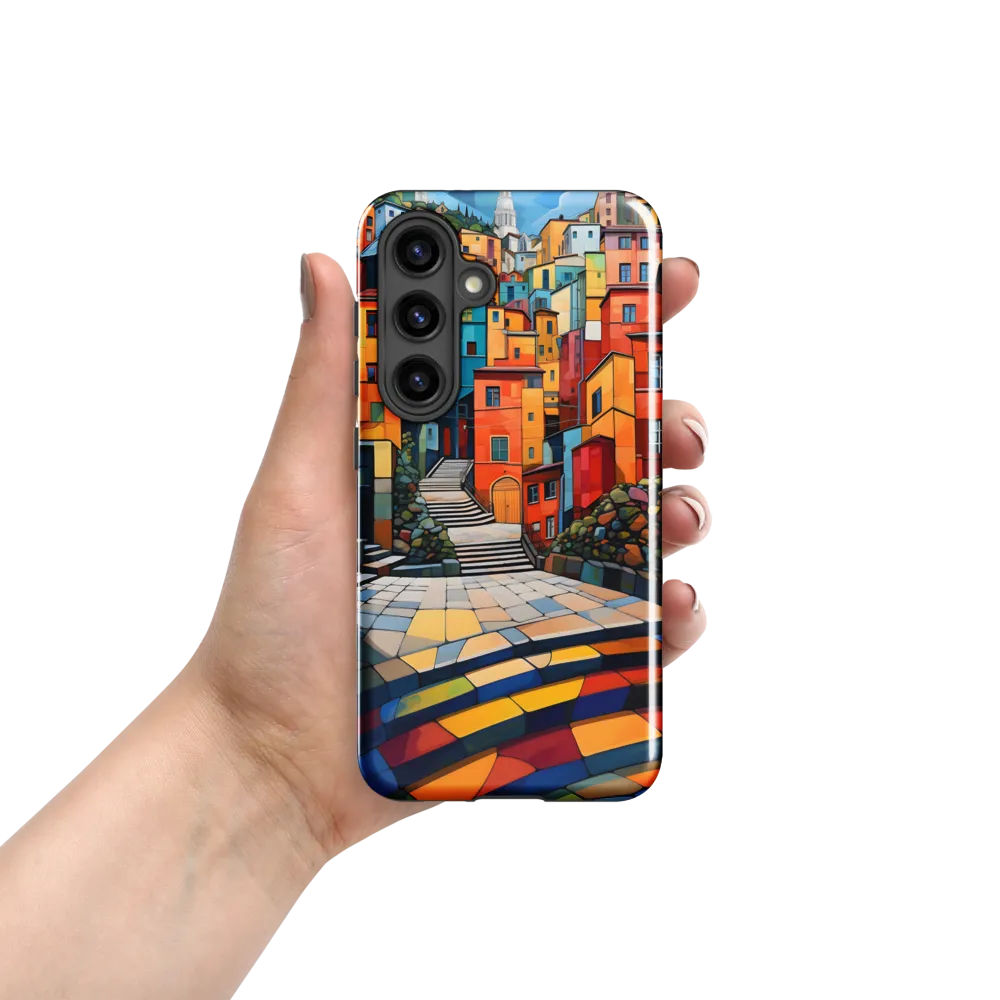 Vibrant Village: A Cubist Journey