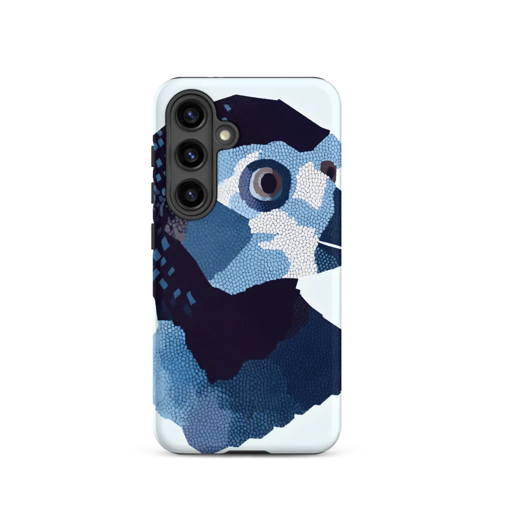 Abstract Avian Portrait in Blue