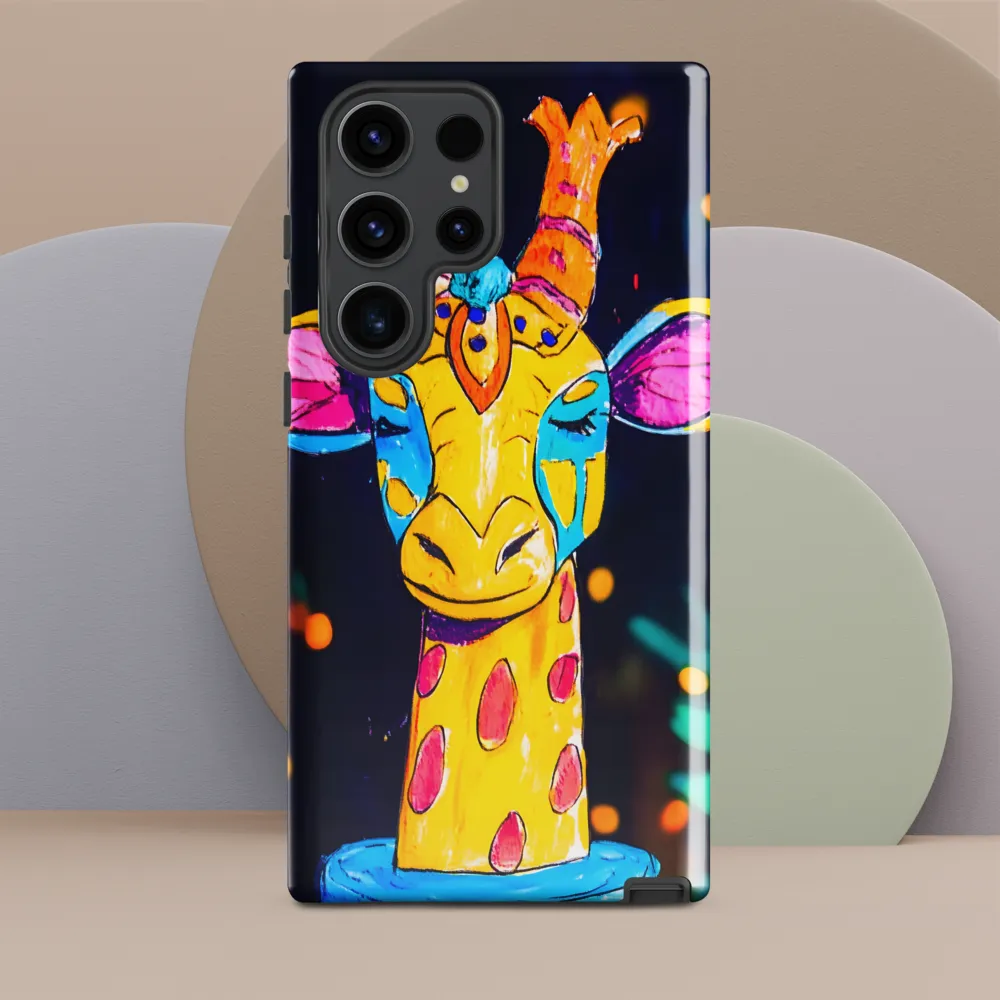 Whimsical Giraffe in Vibrant Colors