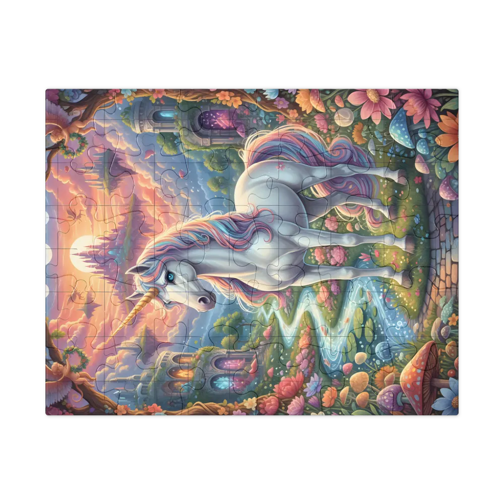 Enchanted Unicorn 
 Jigsaw Puzzle in Tin Box