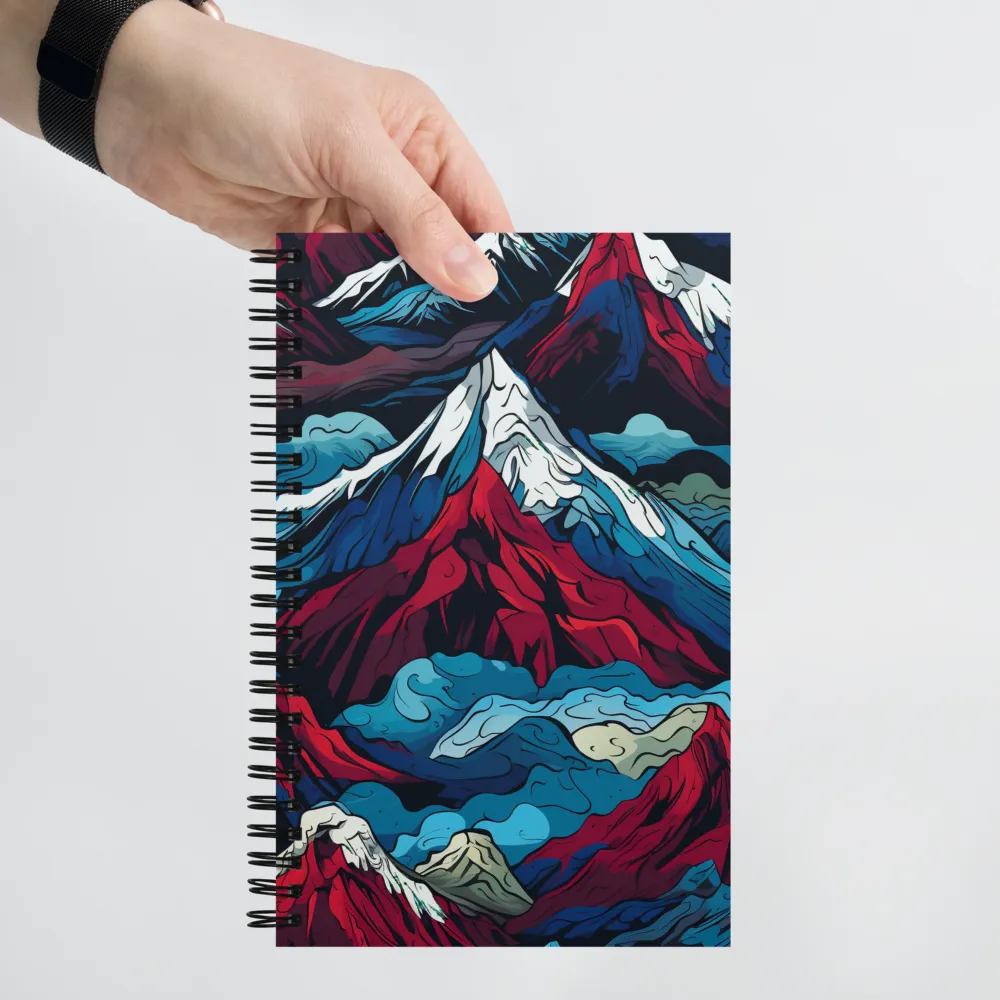 Mountain Majesty: An Abstract Voyage | Spiral Notebook