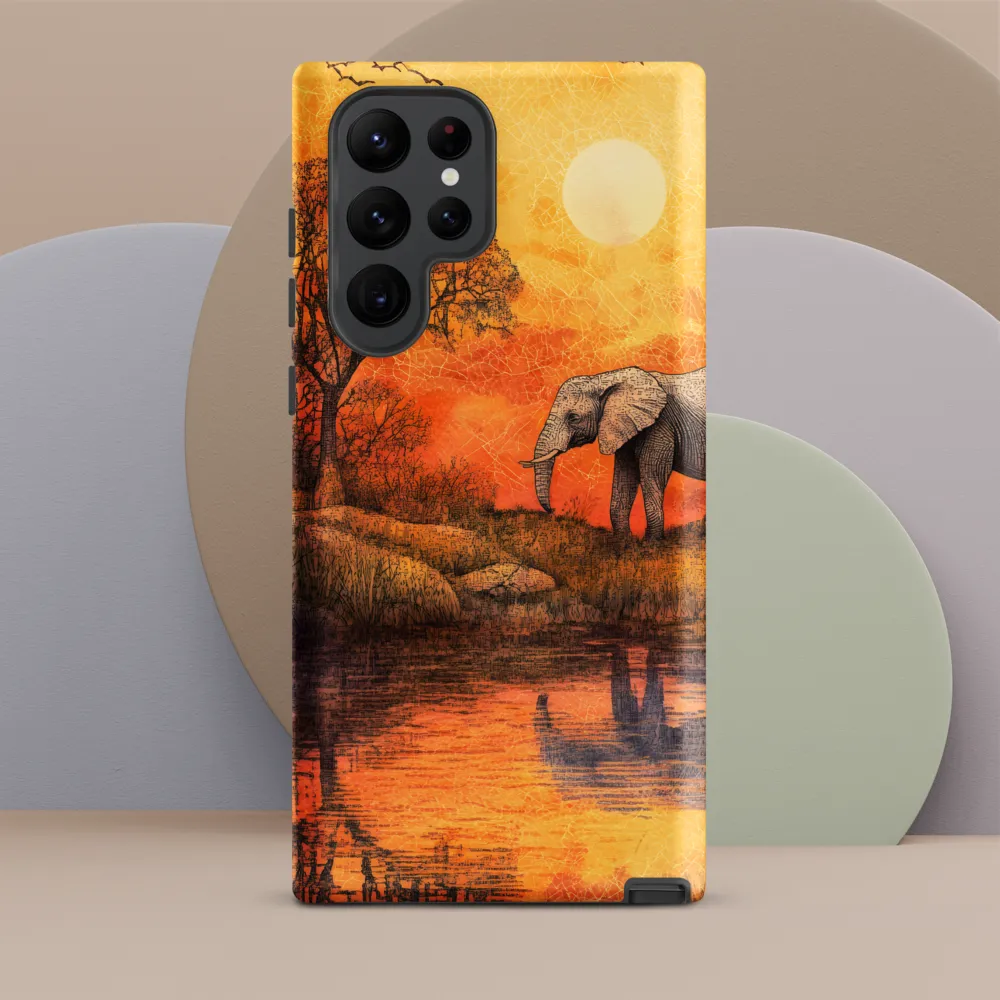 Elephant's Serenity at Dusk