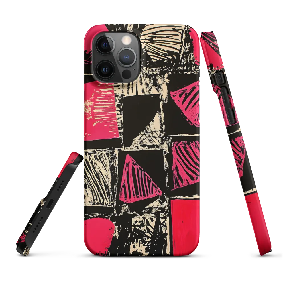 Geometric Symphony in Pink and Black