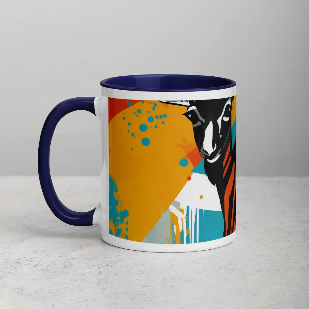 Dynamic Antelope in Vivid Abstract