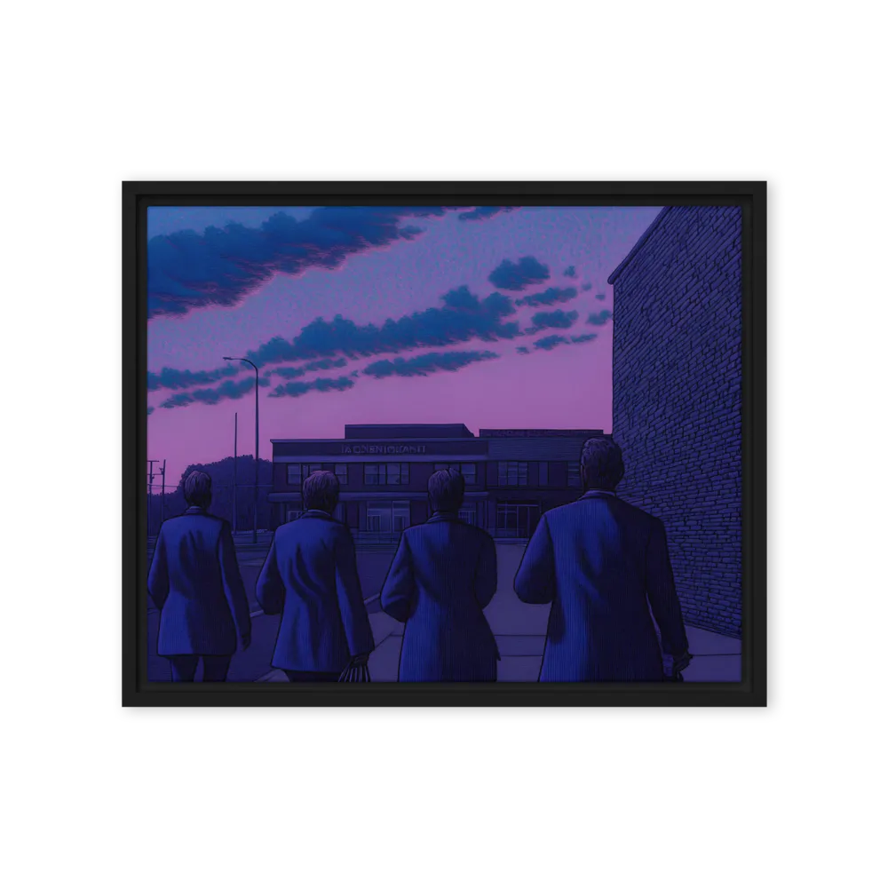 The Twilight Stroll | Canvas with Black Frame | 16″×20″