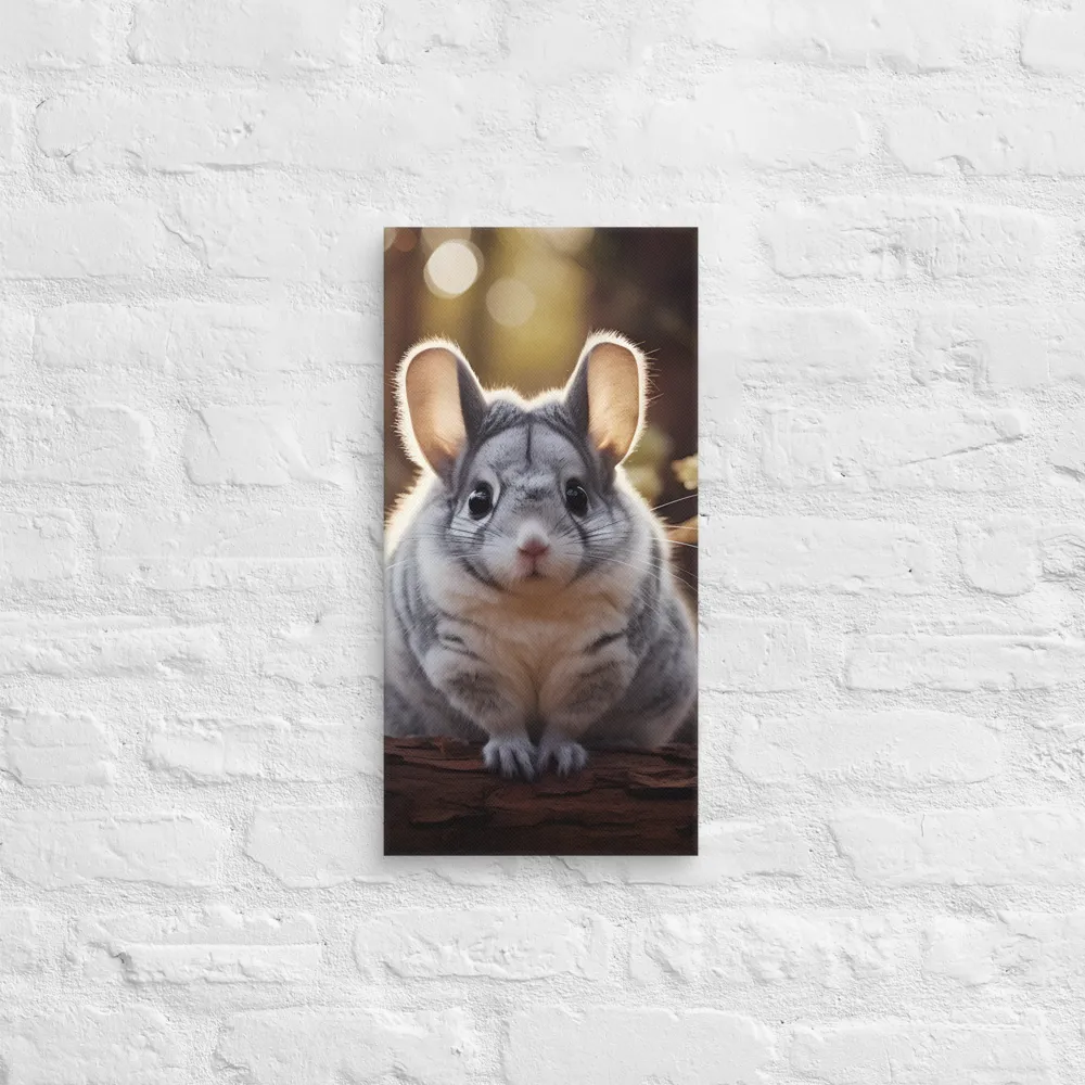 Curious Chinchilla in the Forest | Canvas | 10″×20″