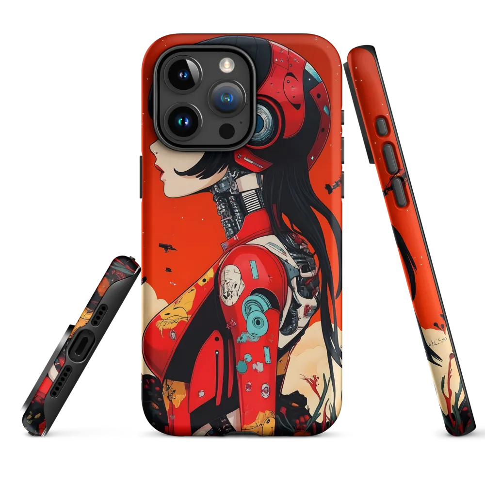 Ethereal Mechanica: A Cyberpunk Portrait | Phone Case |  15 Pro Max | Tough Case | Matte
