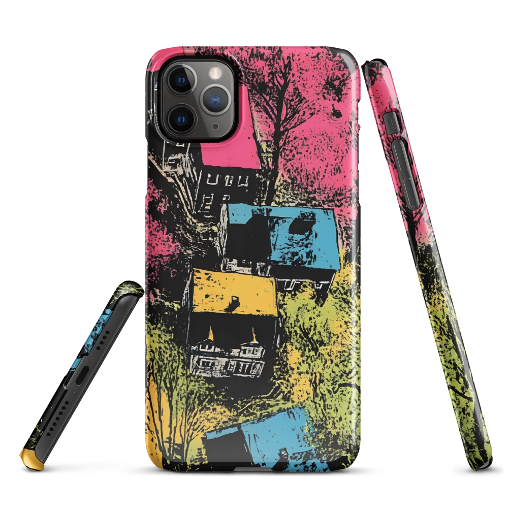 Whimsical Rooftops: A Colorful Landscape | Phone Case |  11 Pro Max | Snap Case | Glossy