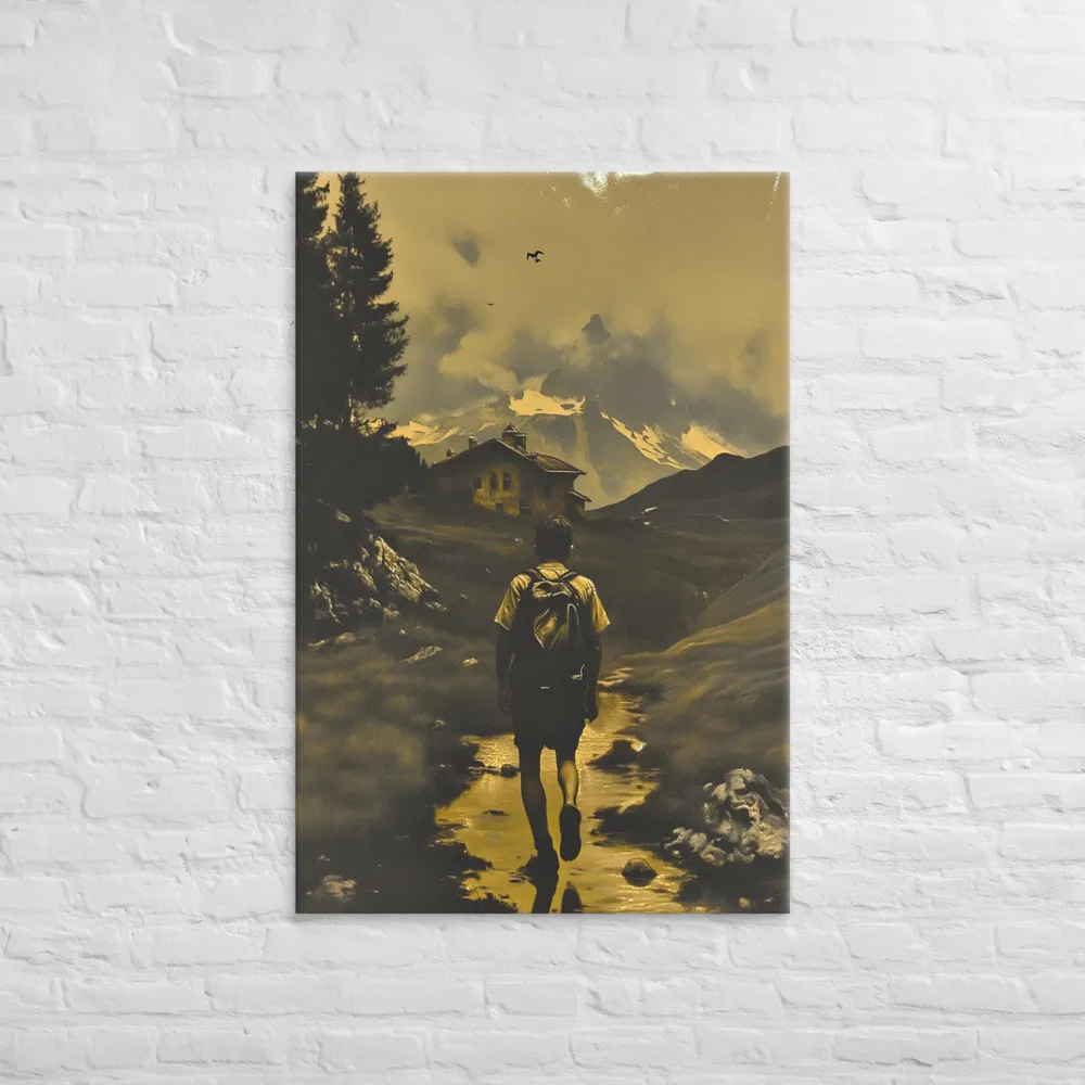 Journey Through Golden Peaks | Canvas | 32″×48″