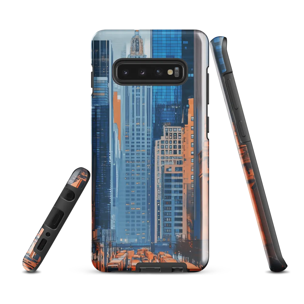 Urban Symphony in Blue and Orange | Phone Case |  S10 Plus | Tough Case | Glossy