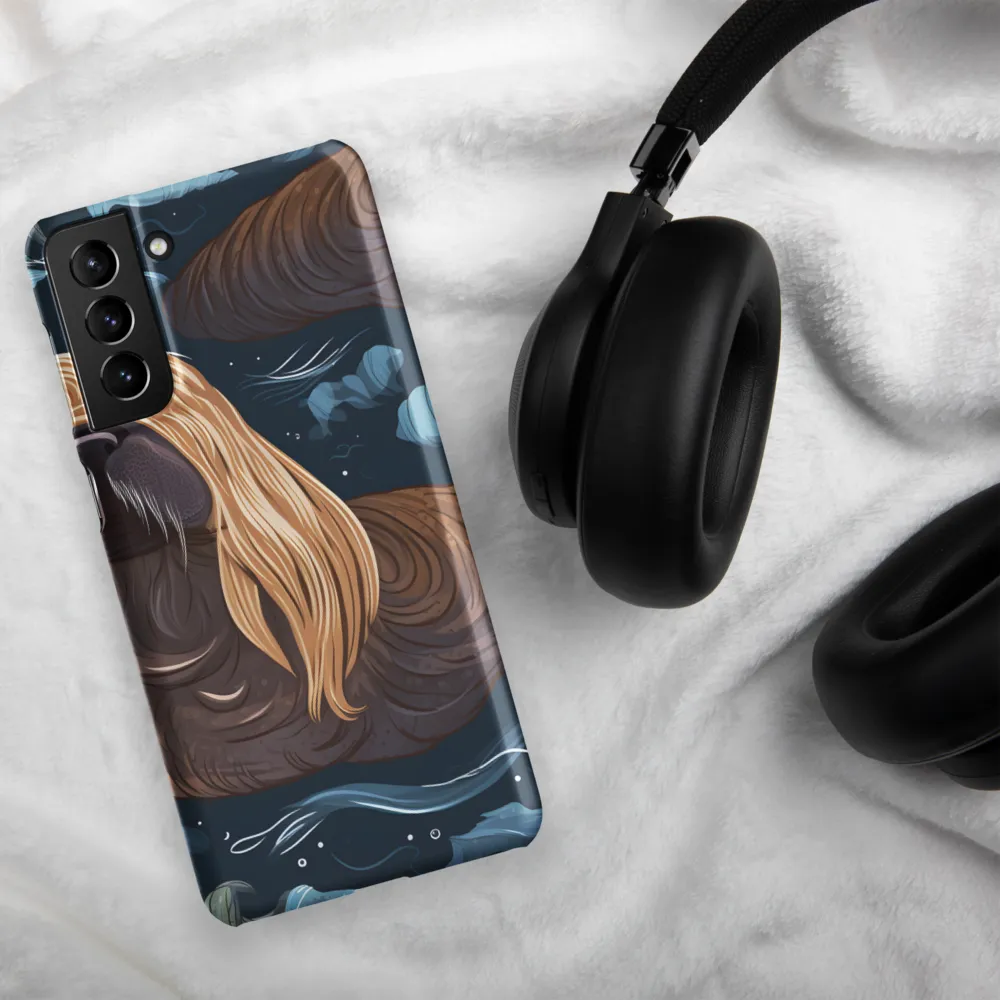 Whimsical Walruses in Deep Blue