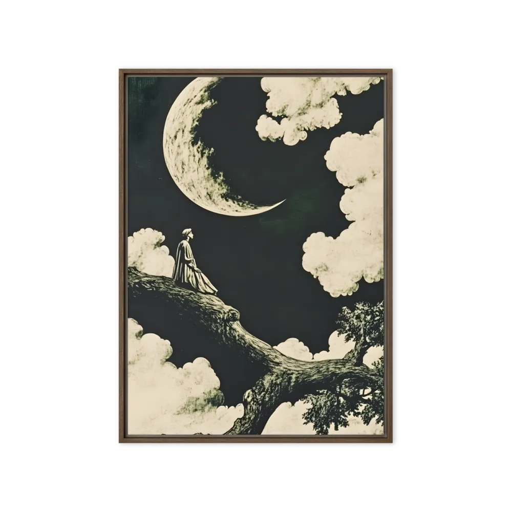 Whispers of the Moon | Canvas with Brown Frame | 20″×28″