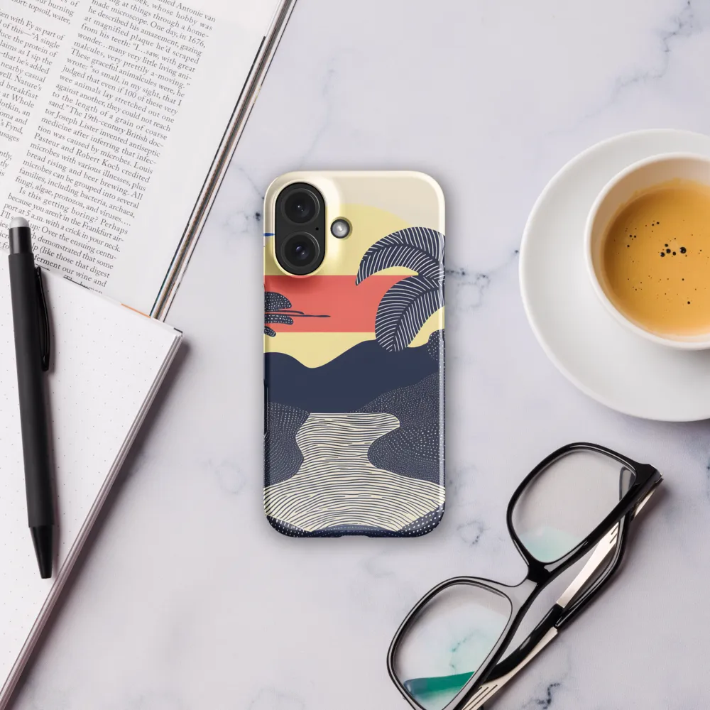 Tranquil Sunset in Modern Minimalism | Phone Case |  16 | Snap Case | Glossy