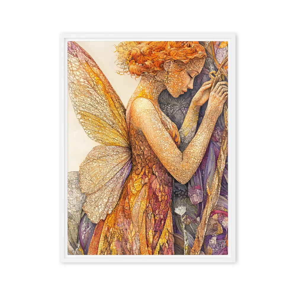 Whispers of the Frosted Meadow | Canvas with White Frame | 24″×32″