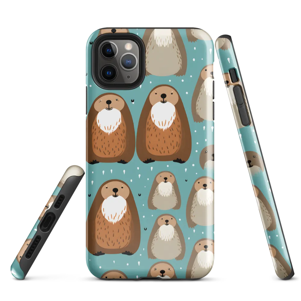 Whimsical Otter Pattern | Phone Case |  11 Pro Max | Tough Case | Glossy