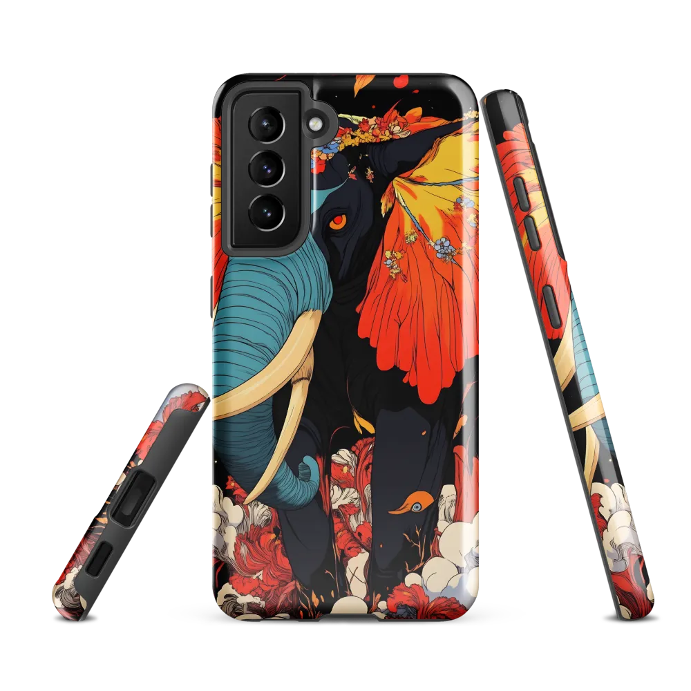 Majesty of the Floral Elephant | Phone Case |  S21 FE | Tough Case | Glossy