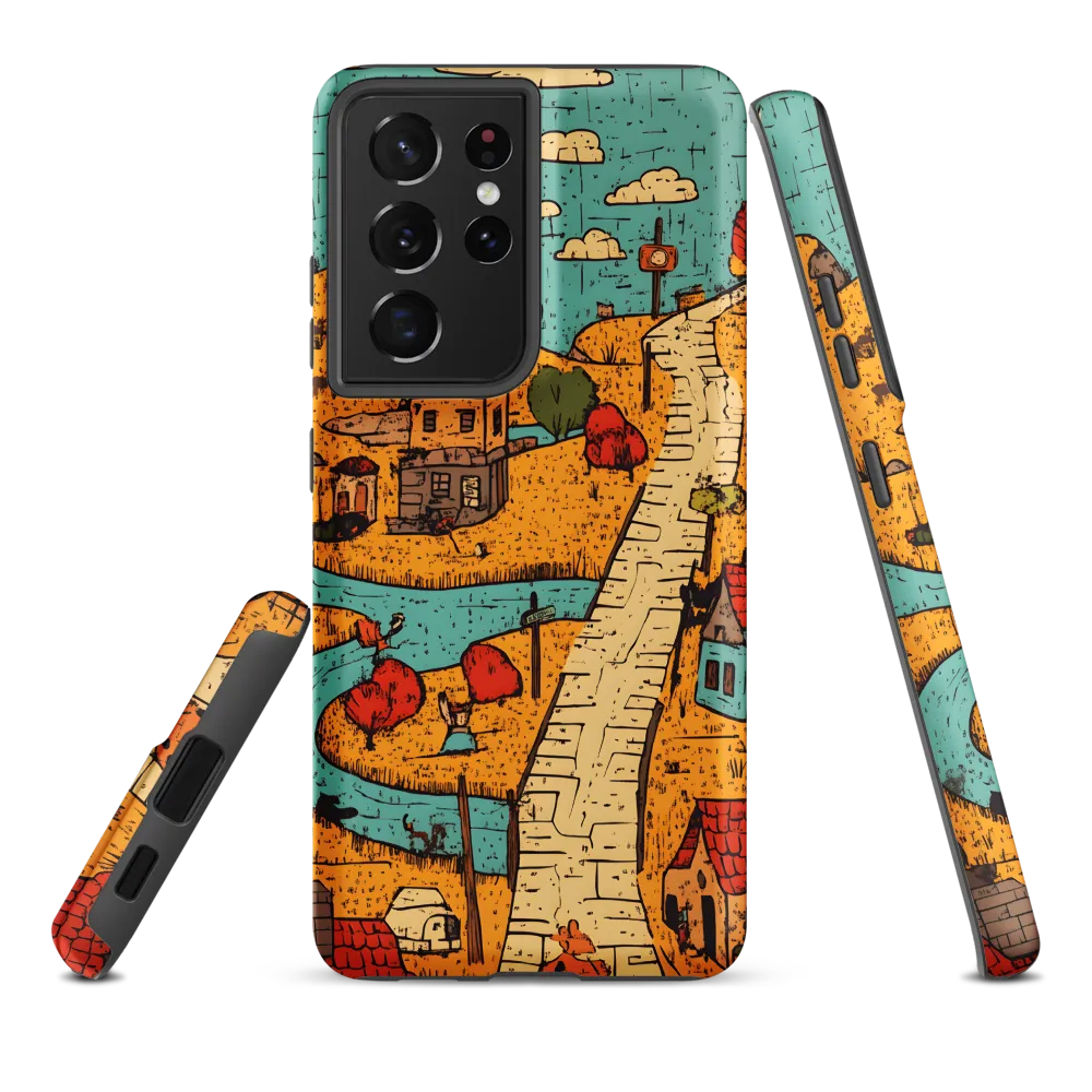 Whimsical Village Landscape