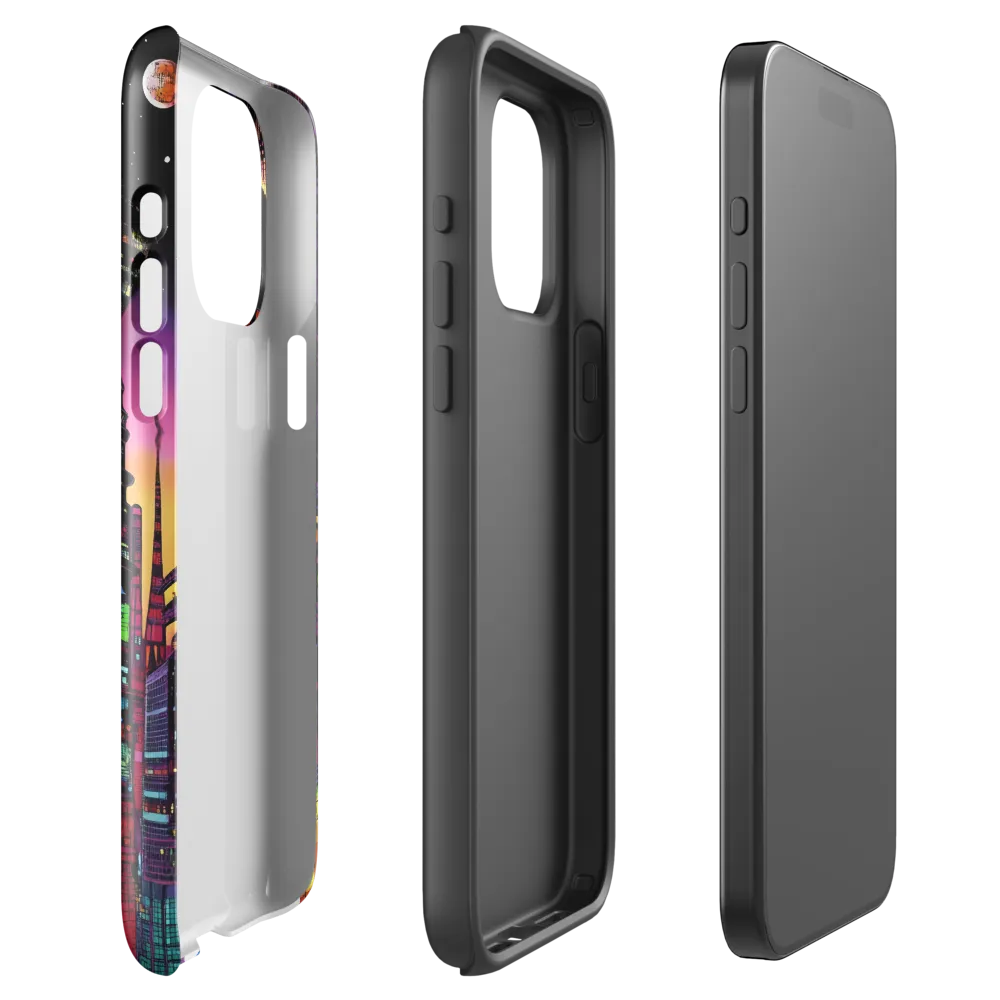 Futuristic Cityscape at Dusk | Phone Case |  15 Pro Max | Tough Case | Glossy