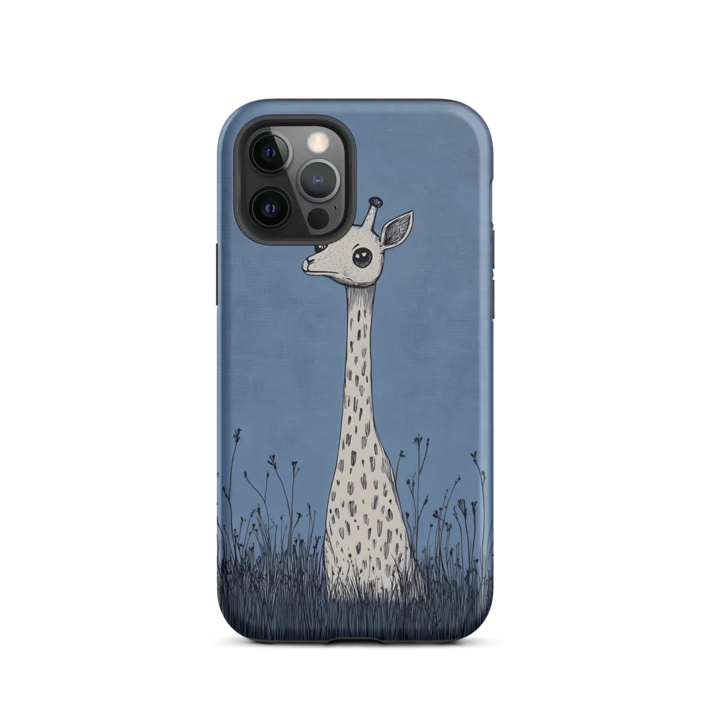 Whimsical Giraffe in Blue