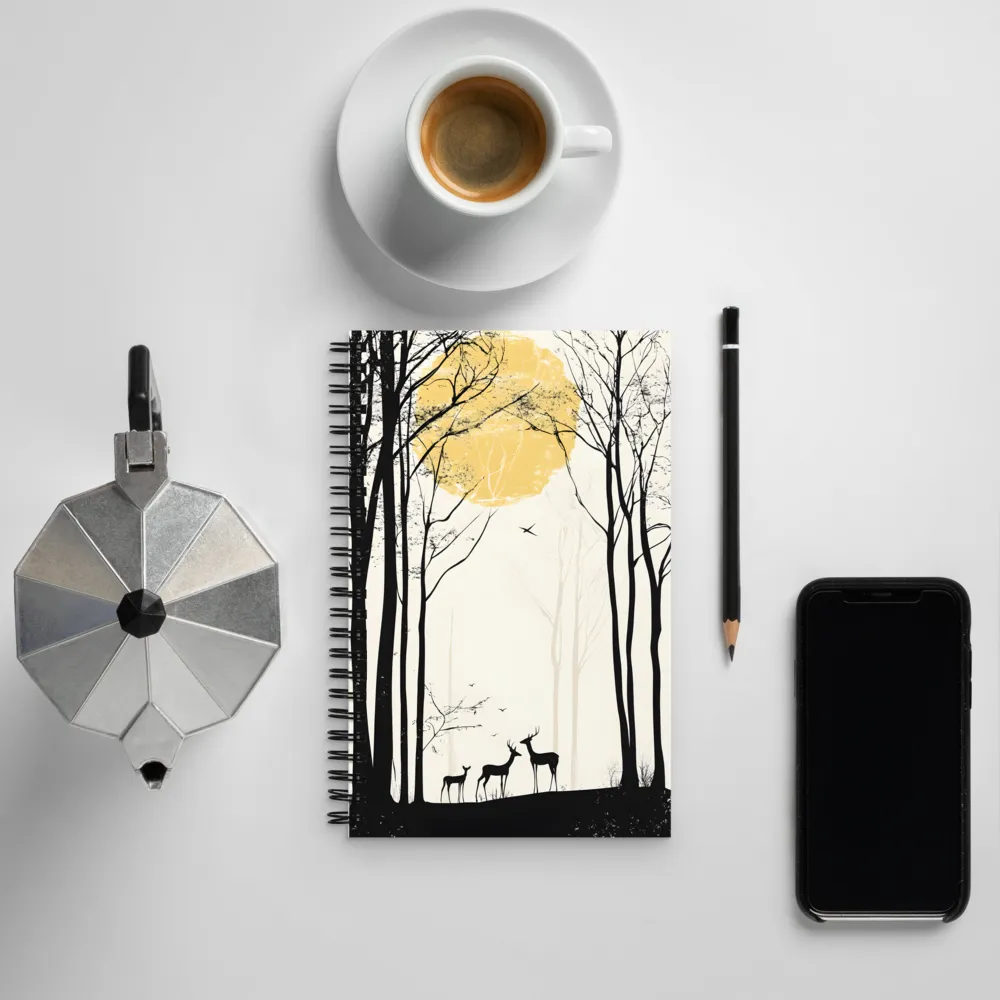 Silhouetted Serenity | Spiral Notebook