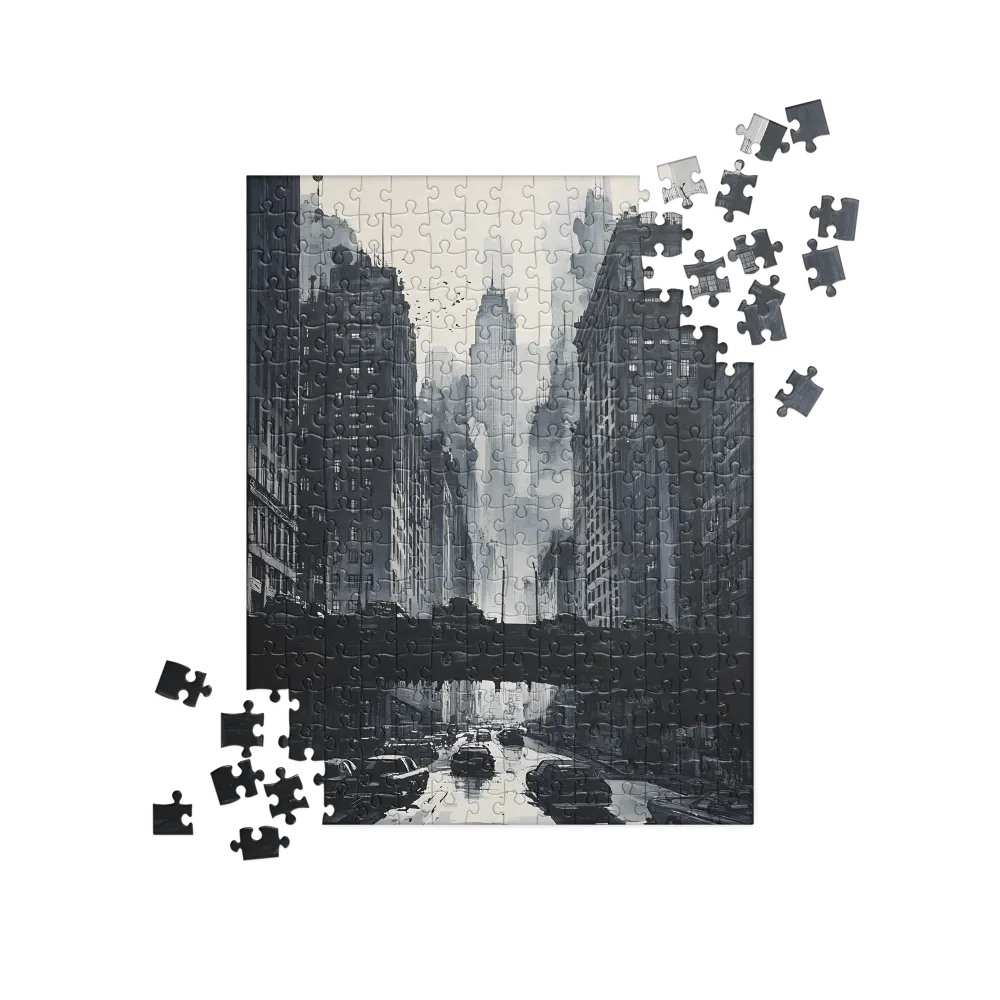 City Whispers: A Monochrome Reflection | Jigsaw Puzzle | 252 pieces