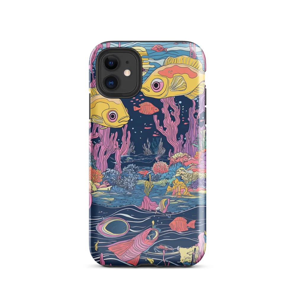 Underwater Dreamscape: A Playful Encounter | Phone Case |  11 | Tough Case | Glossy