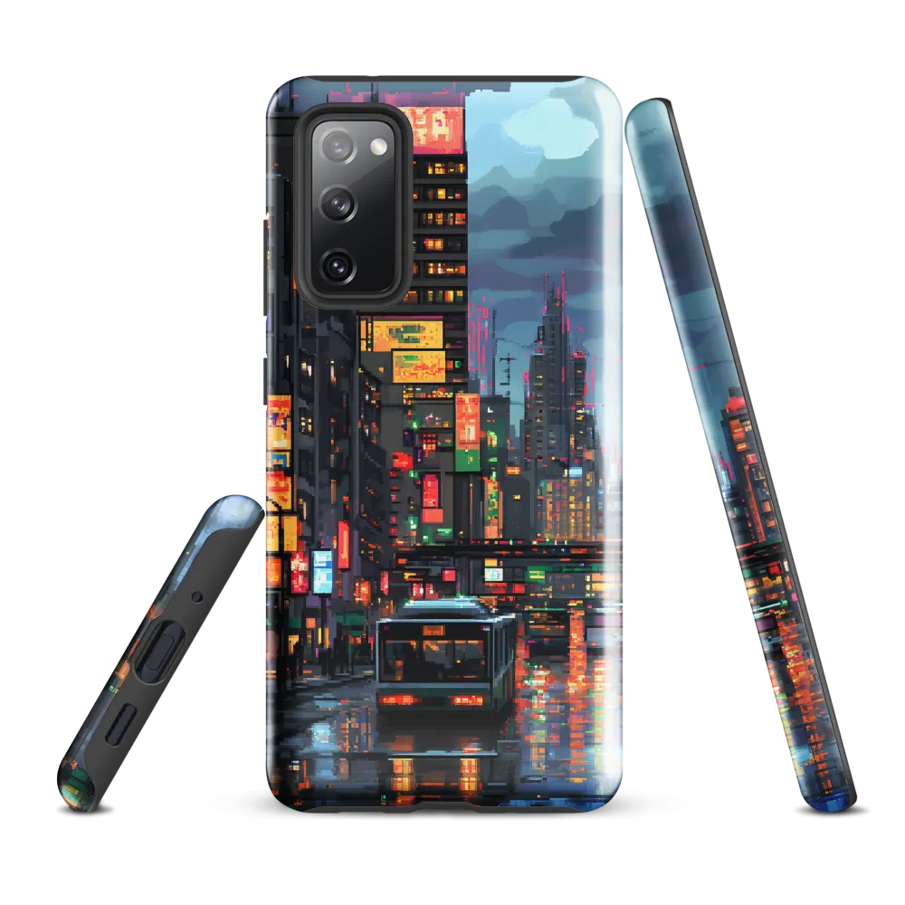 Neon Dreams: A Pixelated Urban Night