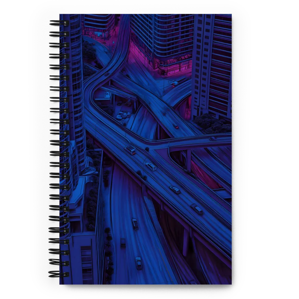 Urban Pulse: A Futuristic Drive | Spiral Notebook