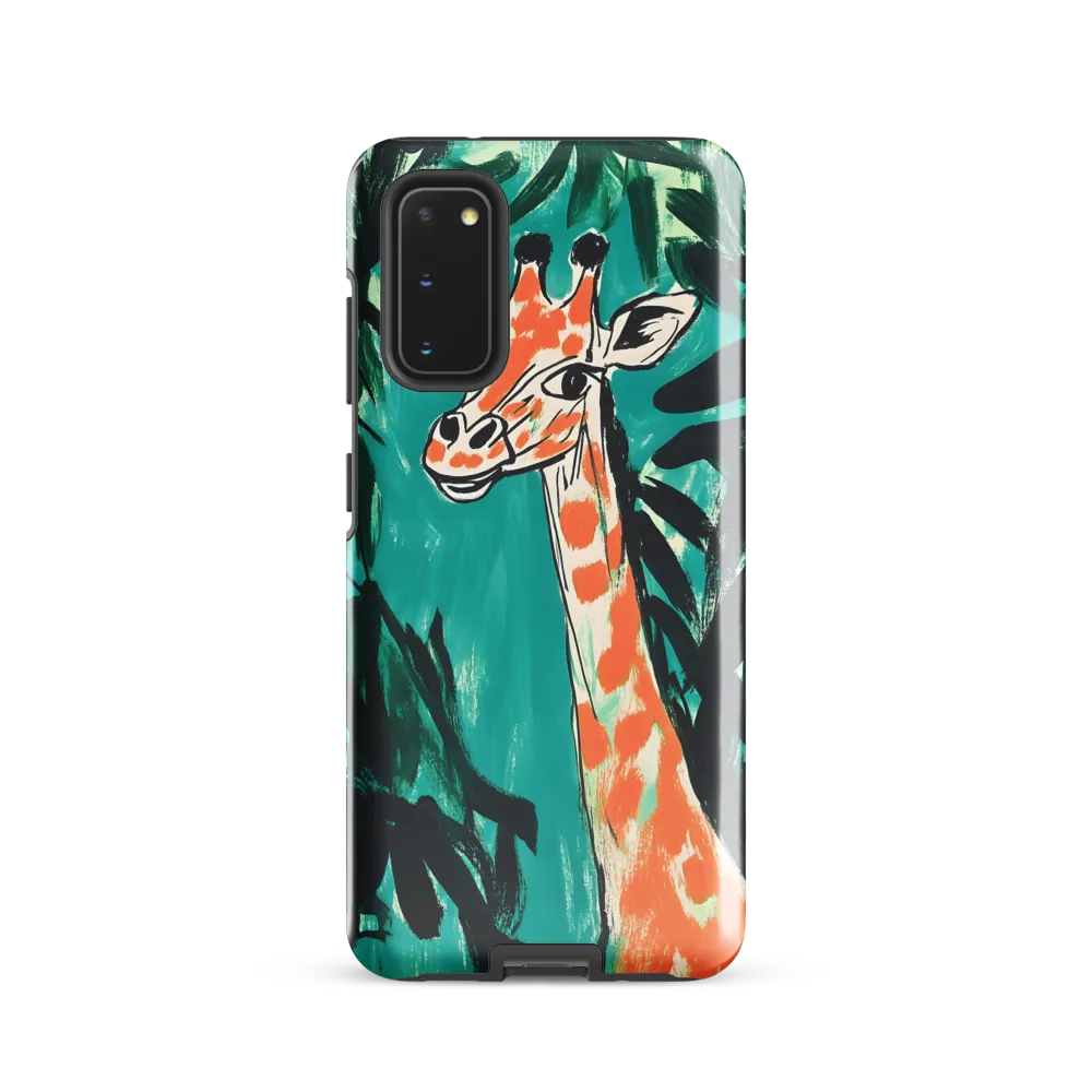 Curious Giraffe in Lush Greenery | Phone Case |  S20 | Tough Case | Glossy