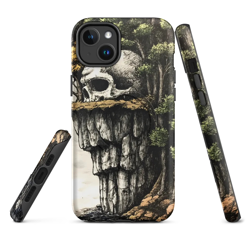 The Whispering Skull: A Surreal Encounter with Nature | Phone Case |  14 Plus | MagSafe® Tough Case | Matte