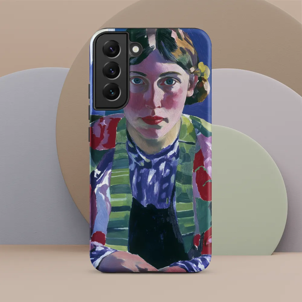 Vibrant Gaze: A Modernist Portrait