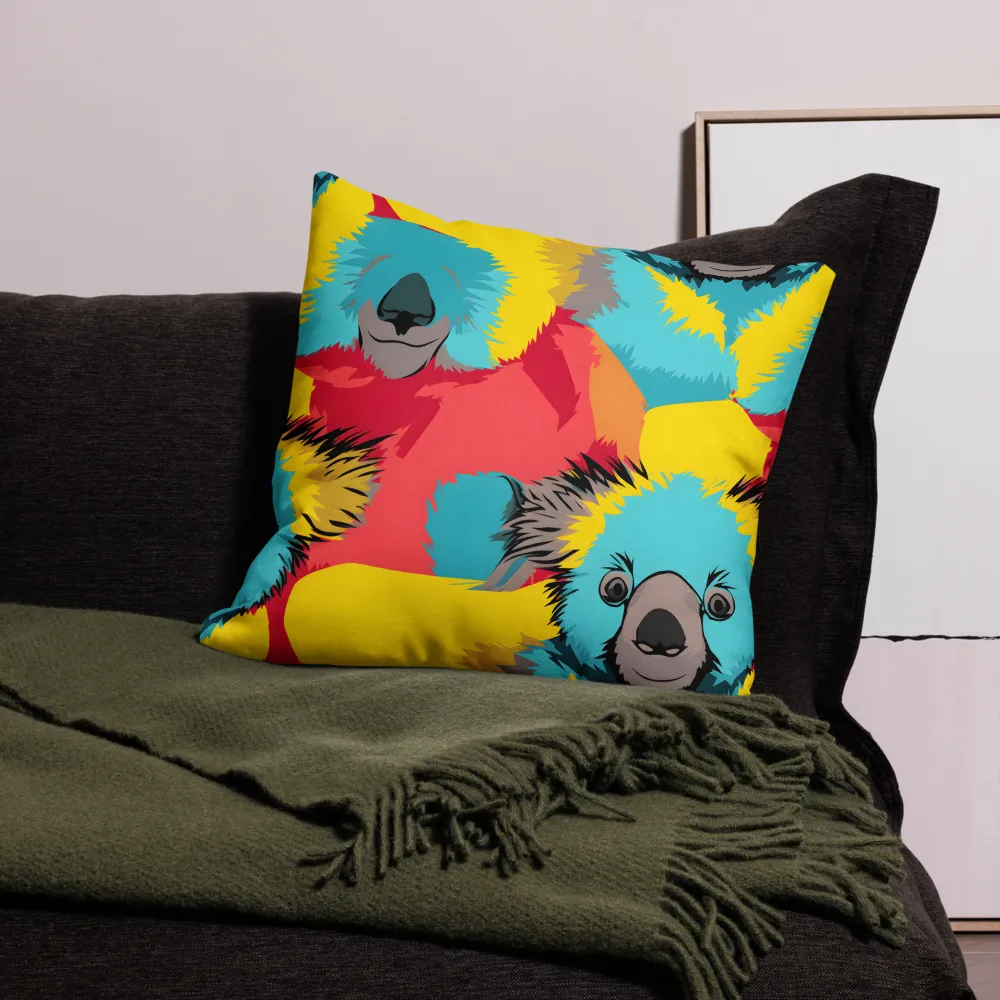 Whimsical Koalas in Vibrant Colors | Pillow & Pillow Case | Multiple Sizes