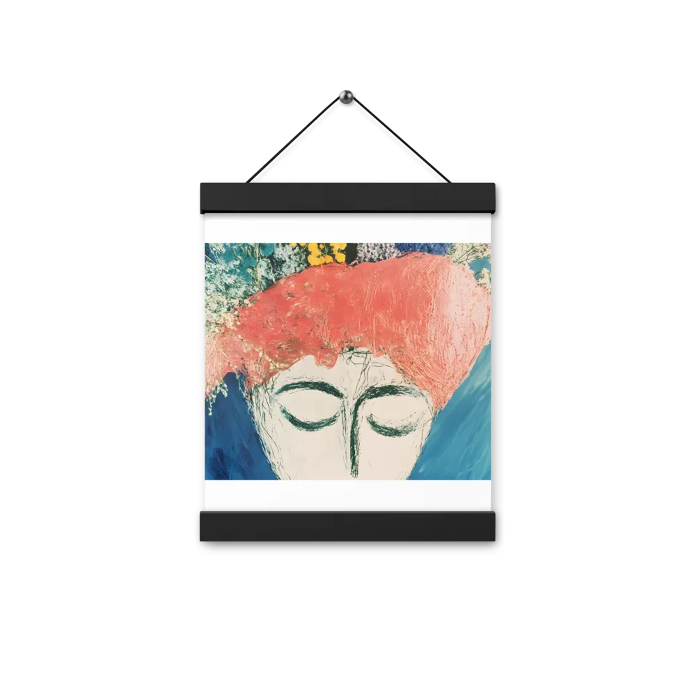 Serenity in Bloom | Poster With Black Wood Hanger | 8″×10″