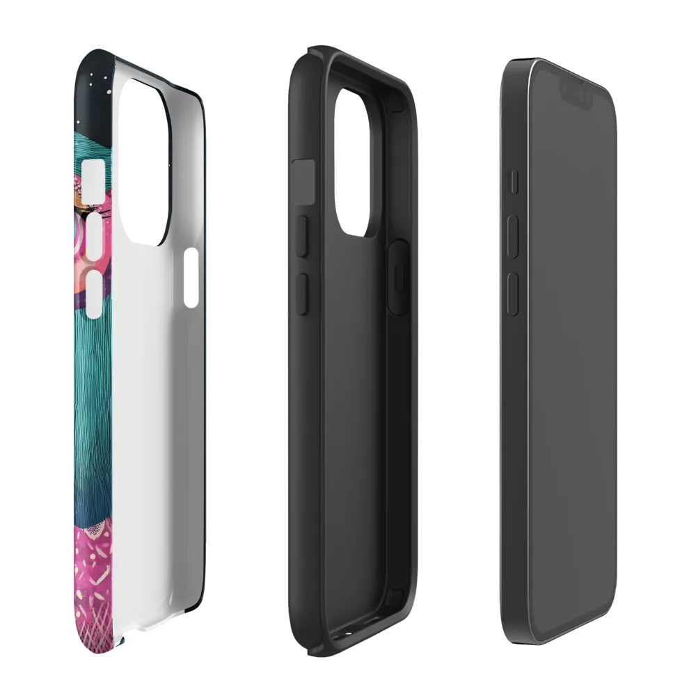 Whimsical Vulture: A Dance of Colors | Phone Case |  13 Pro | Tough Case | Matte