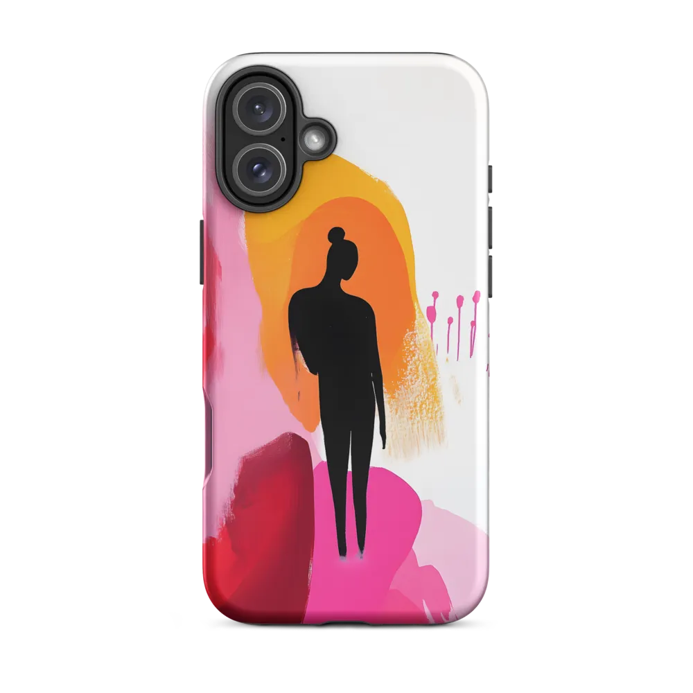 Silhouette in Colorful Abstraction