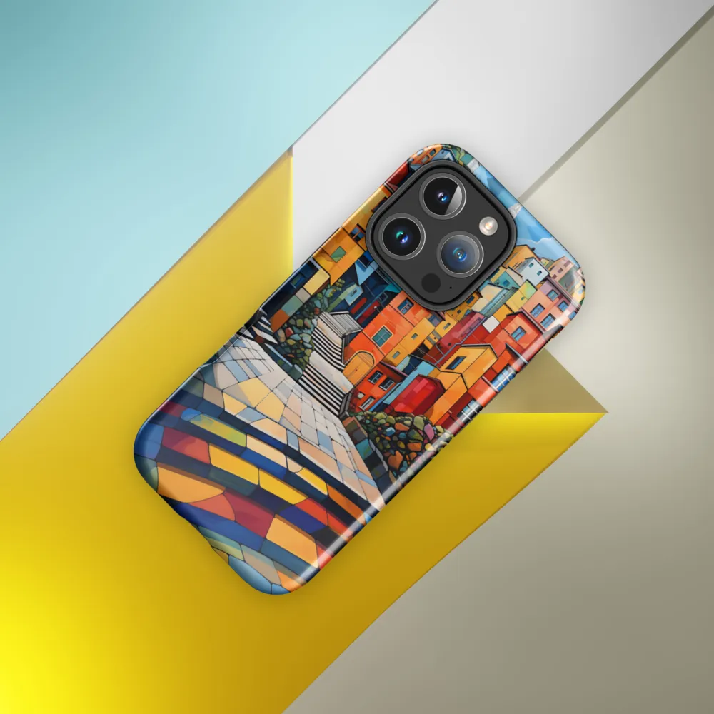 Vibrant Village: A Cubist Journey