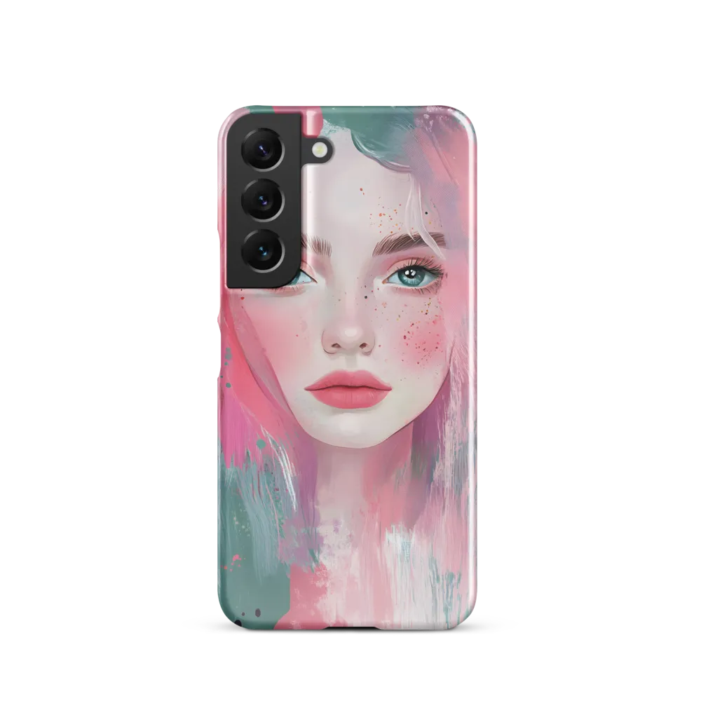 Dreamy Serenity: A Contemporary Portrait | Phone Case |  S22 | Snap Case | Glossy