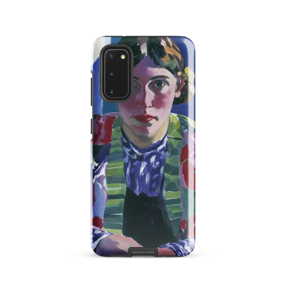 Vibrant Gaze: A Modernist Portrait