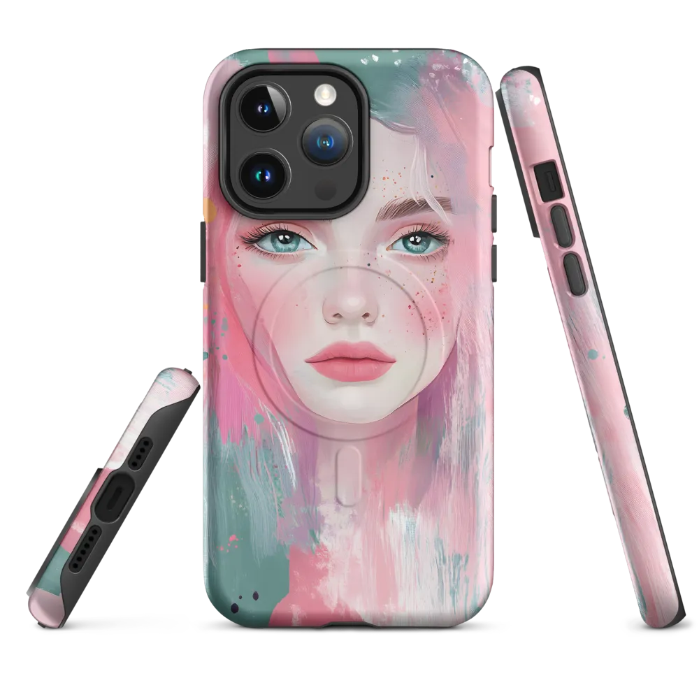 Dreamy Serenity: A Contemporary Portrait | Phone Case |  14 Pro Max | MagSafe® Tough Case | Matte