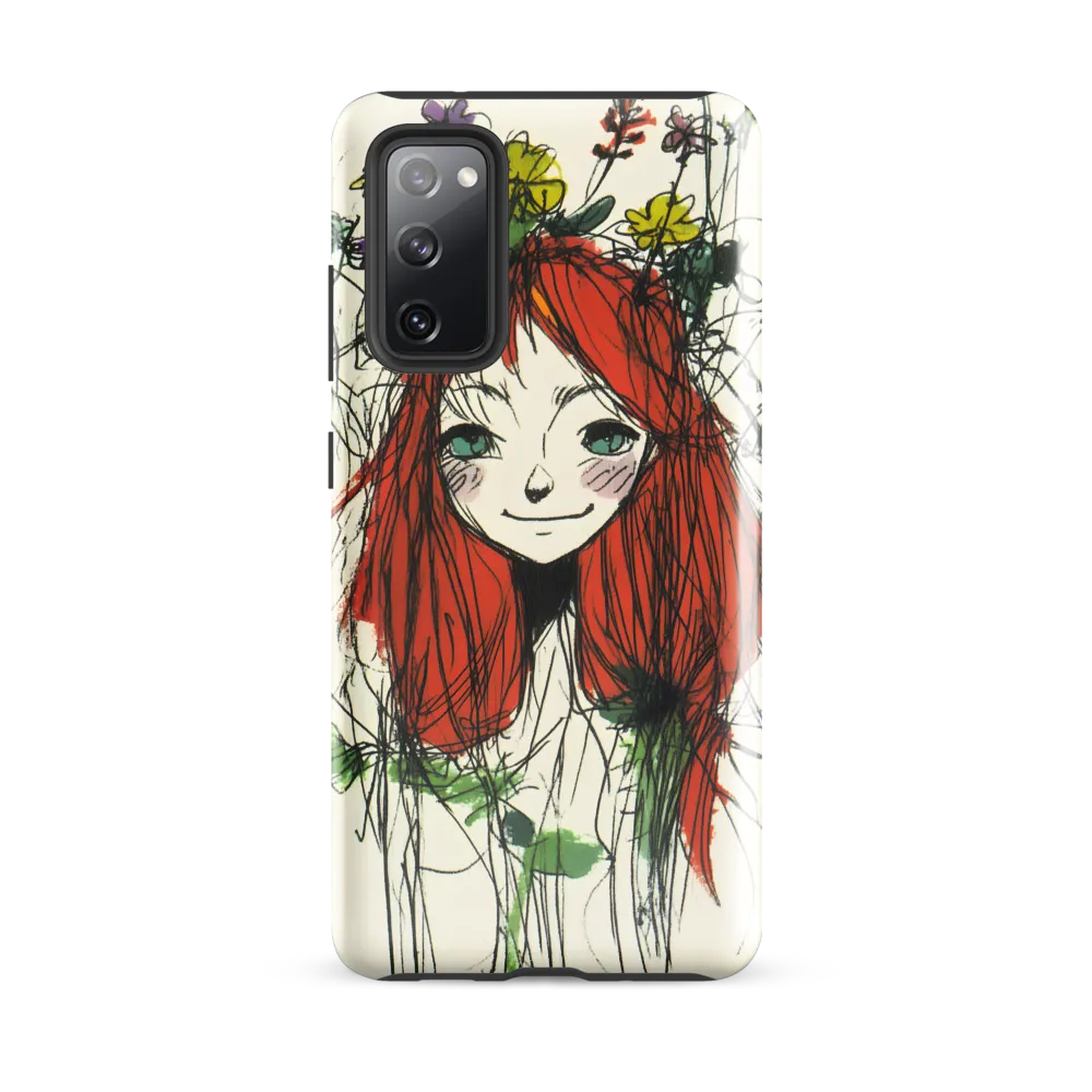Whimsical Floral Portrait | Phone Case |  S20 FE | Tough Case | Glossy