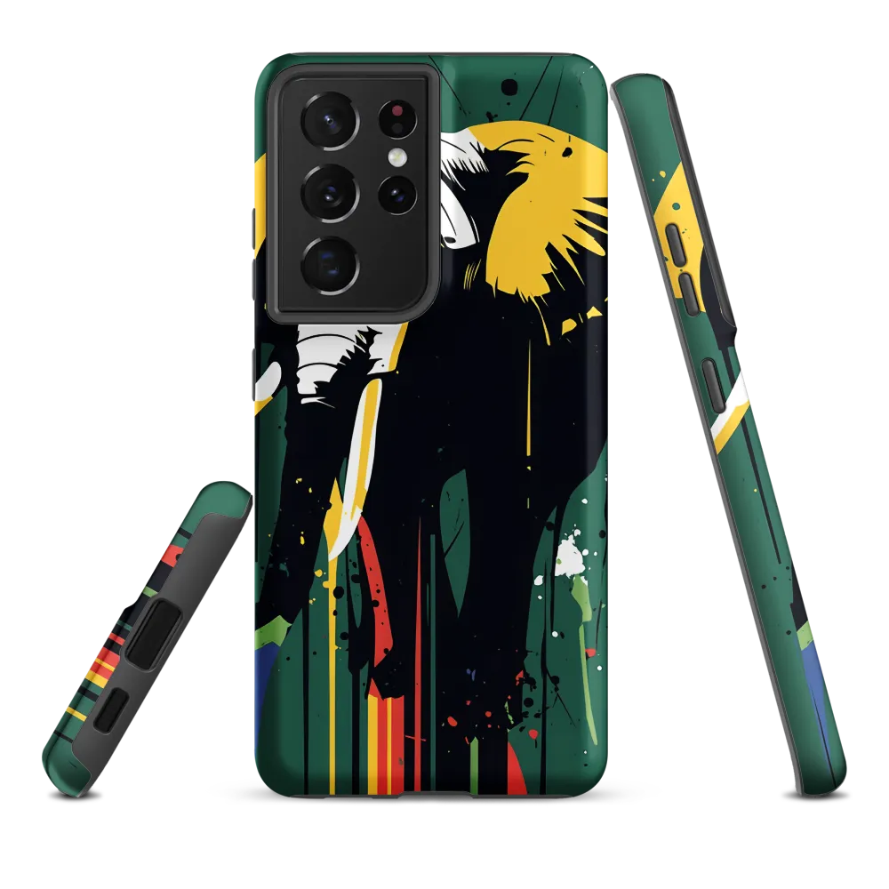 Majestic Minimalism: The Colorful Elephant